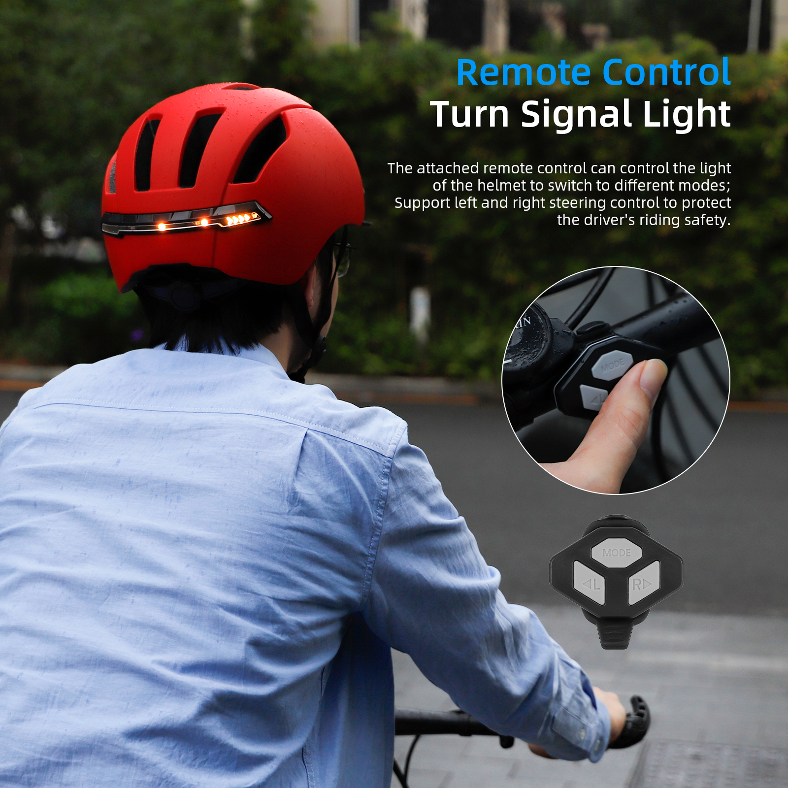 Smart Hjälm med LED-lampa & Bluetooth blinkers (flera färger) - Bild 4