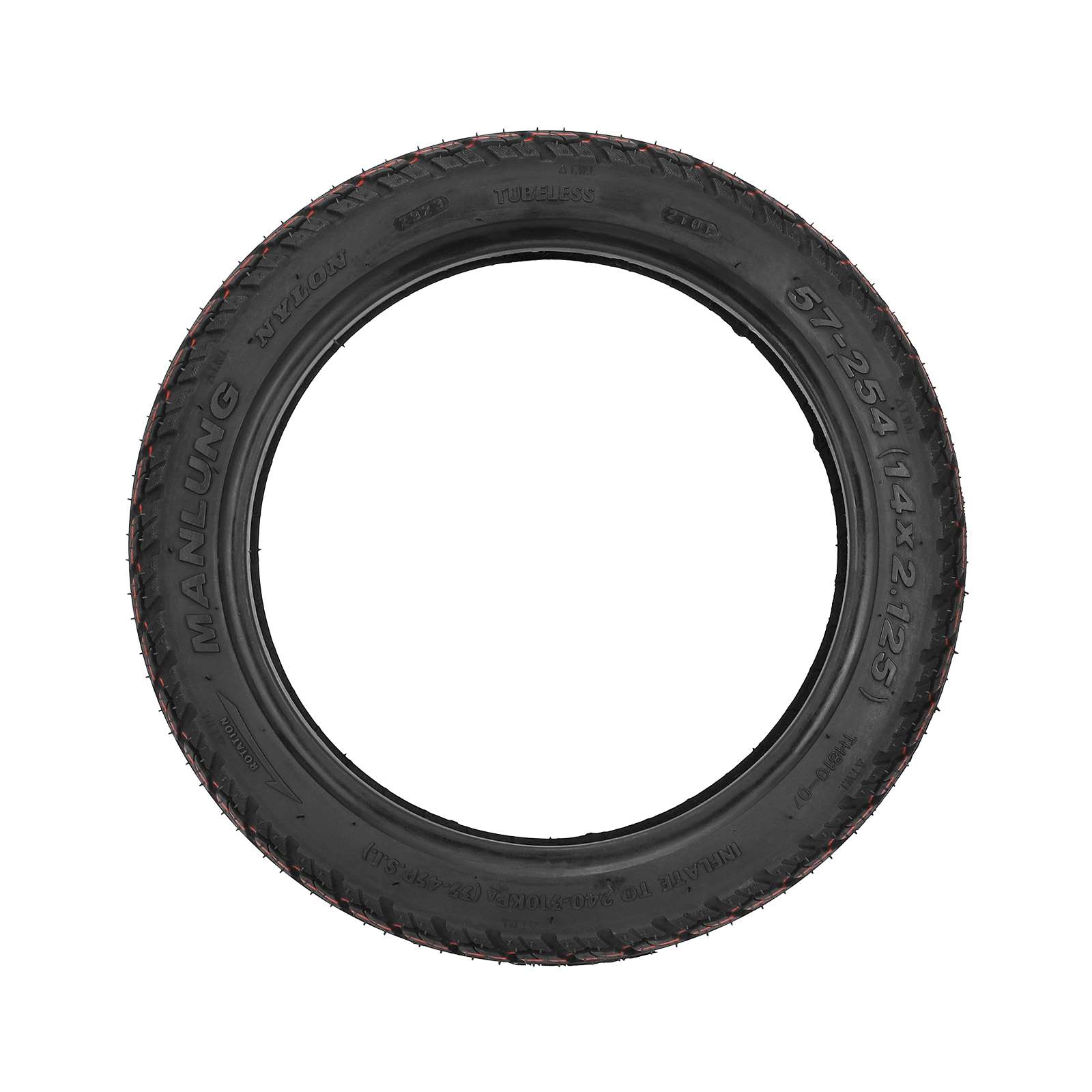 Tubeless Däck 14x2.125 / 57-254 - Elscooter Elcykel BMX - Bild 2