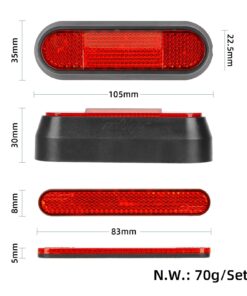 Alternative view of Uppgraderade hjulmutterkåpor – Segway Ninebot G30 (röd reflex)