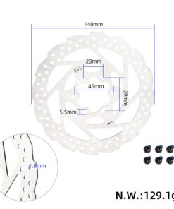 Alternative view of 140mm Bromsskiva till Kugoo / Kukirin Elscooter