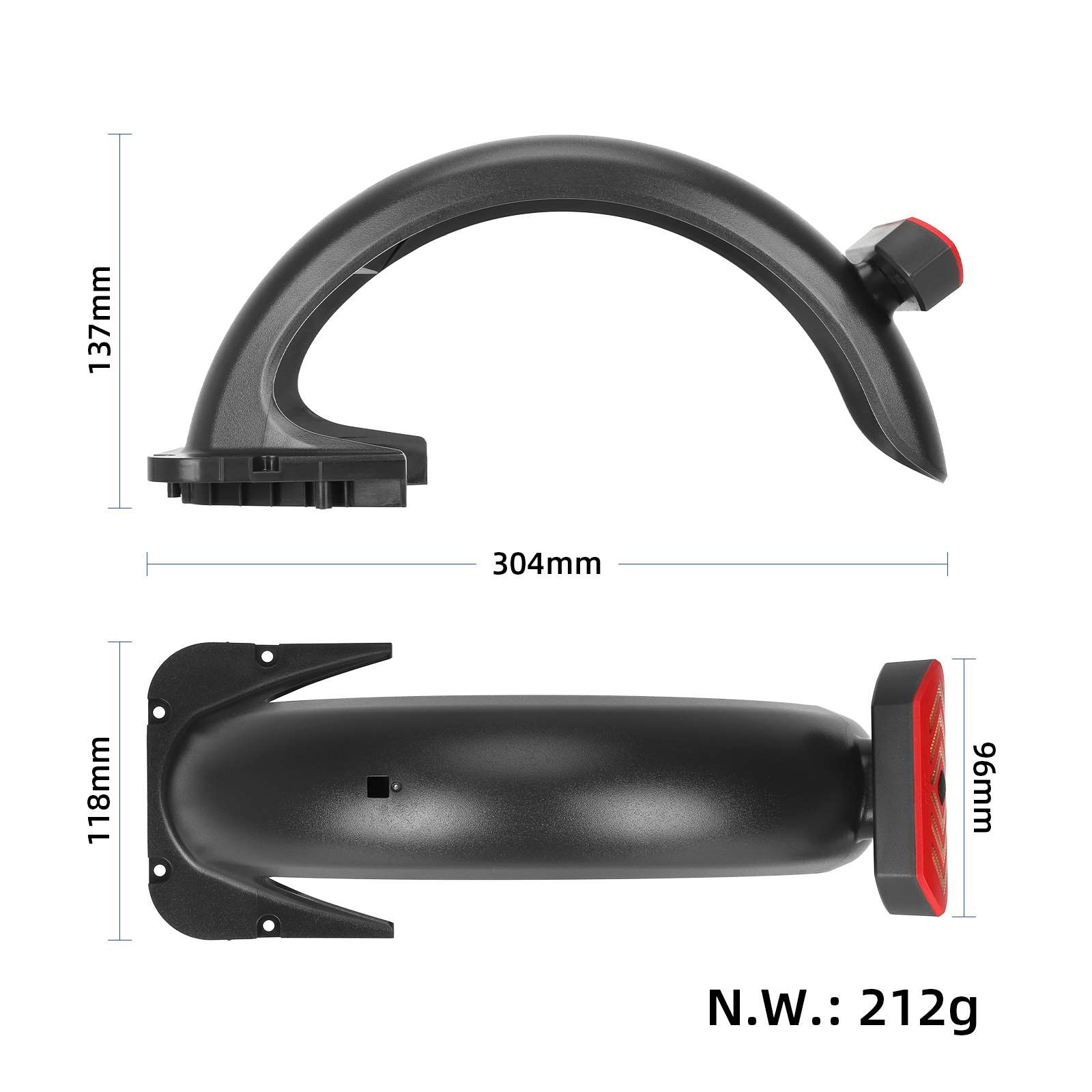 Stänkskärmskit inkl. fjärrstyrd blinkers - Segway Ninebot G30 - Bild 2