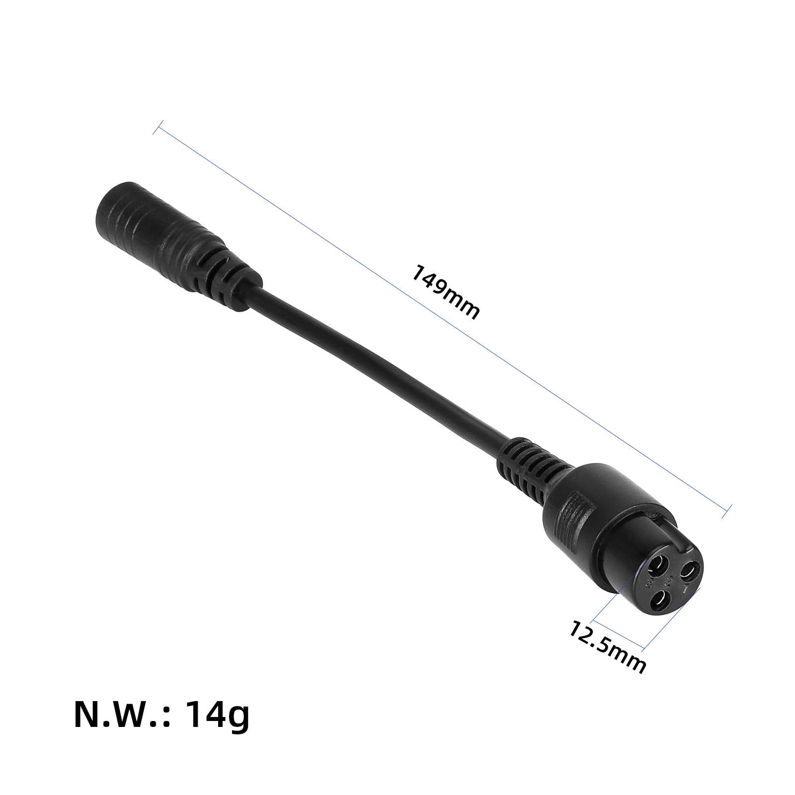 Adapterkabel DC 2.1 till GX16 3-pin – Laddare Elscooter - Bild 2