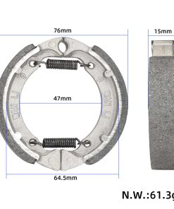 Alternative view of Bromsbelägg trumbroms 75*15mm - Dualtron / Zero / Mi3 Lite