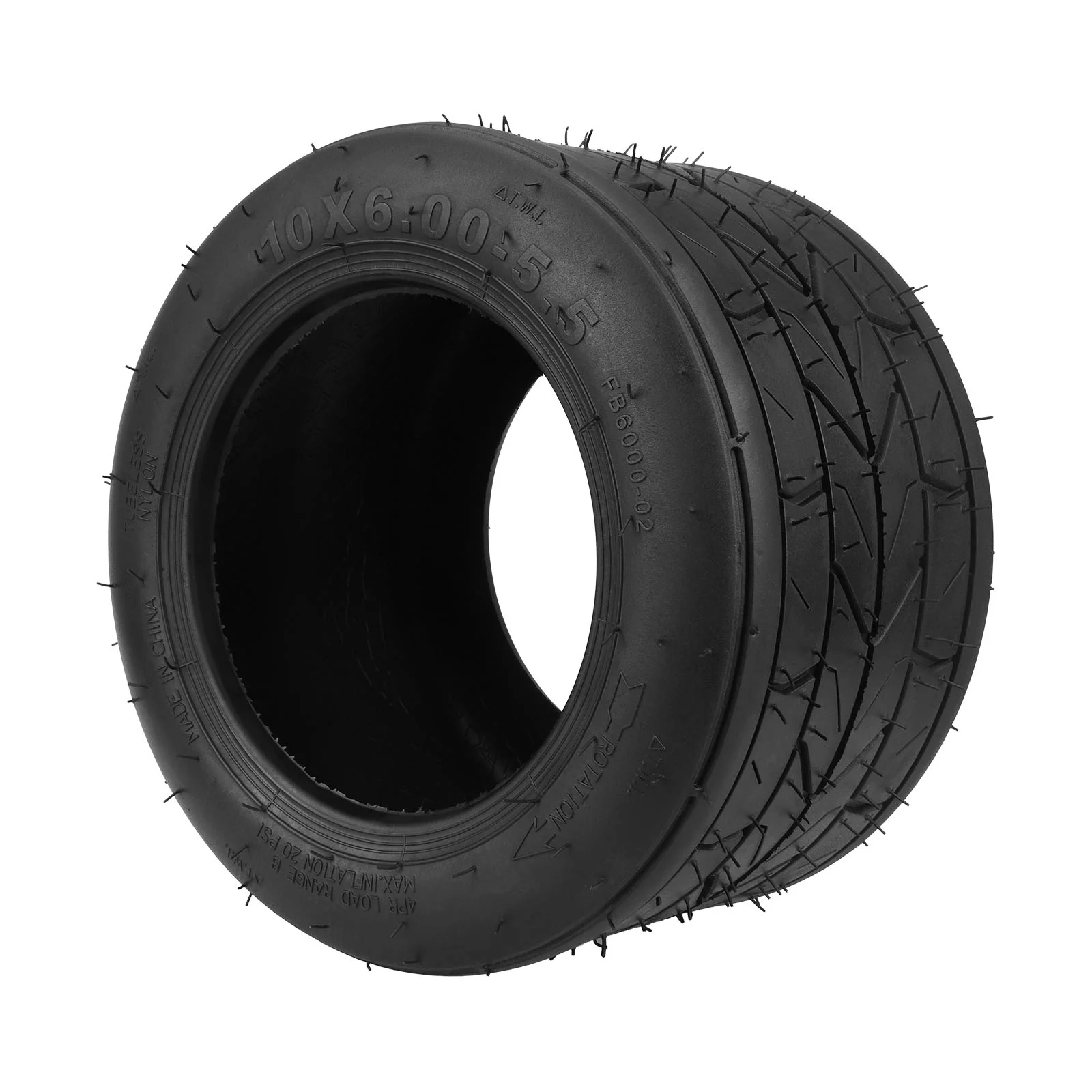 10x6.00-5.5 Tubeless Däck till 6 tums fälg