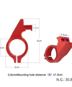 Alternative view of Metall fäste LCD Display till Elscooter - Zero / Dualtron / Vsett (röd)