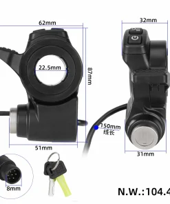 Alternative view of Throttle med lås & knappsats - Kukirin G2 Master