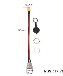 Alternative view of GX16 3-pin Laddport till Elscooter - XT30 kontakt