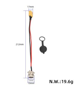 Alternative view of GX16 3-pin Laddport till Elscooter - XT60 kontakt