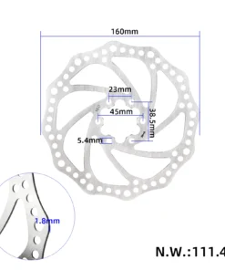 Alternative view of 160mm bromsskiva till elscooter / cykel (6-bult)
